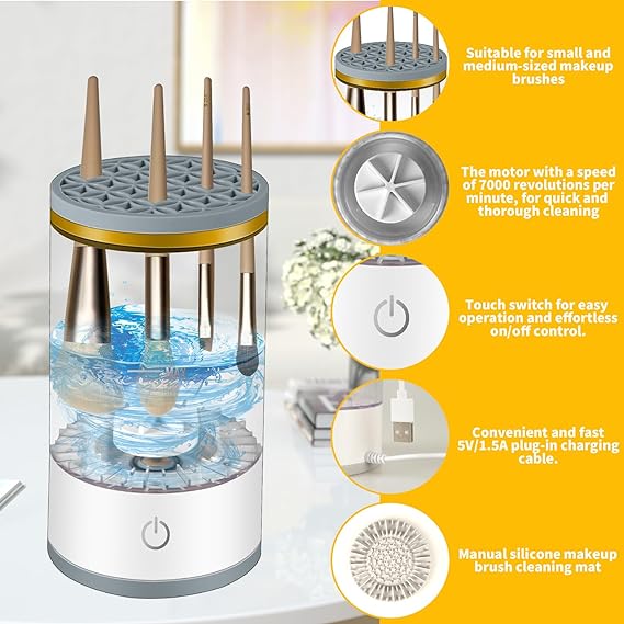 Electric Makeup Brush Cleaner - Portable and Automatic